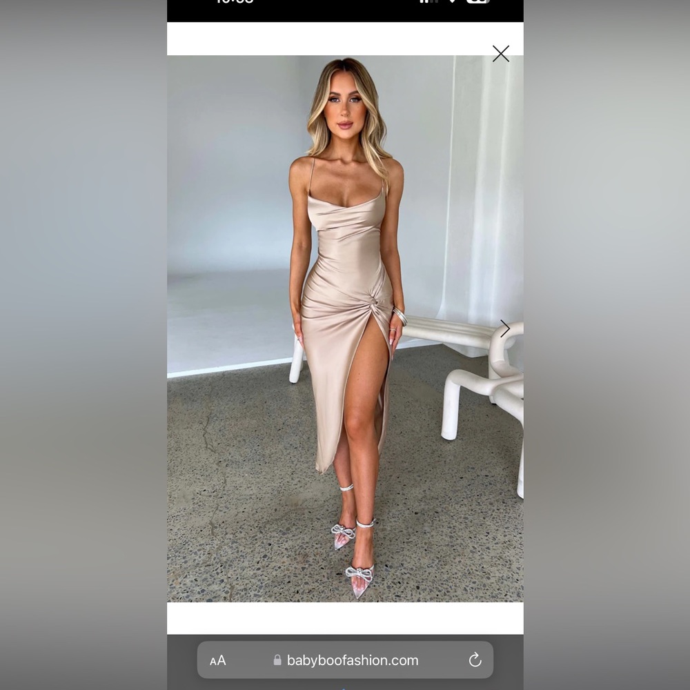 Baby boo dress - Jaida midi dress - champagne
